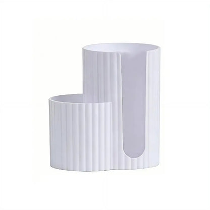 2-Hole Cotton Swab & Makeup Pad Storage Box Dustproof Container For Sponges Nail Tools, Vanity Desk Organizer