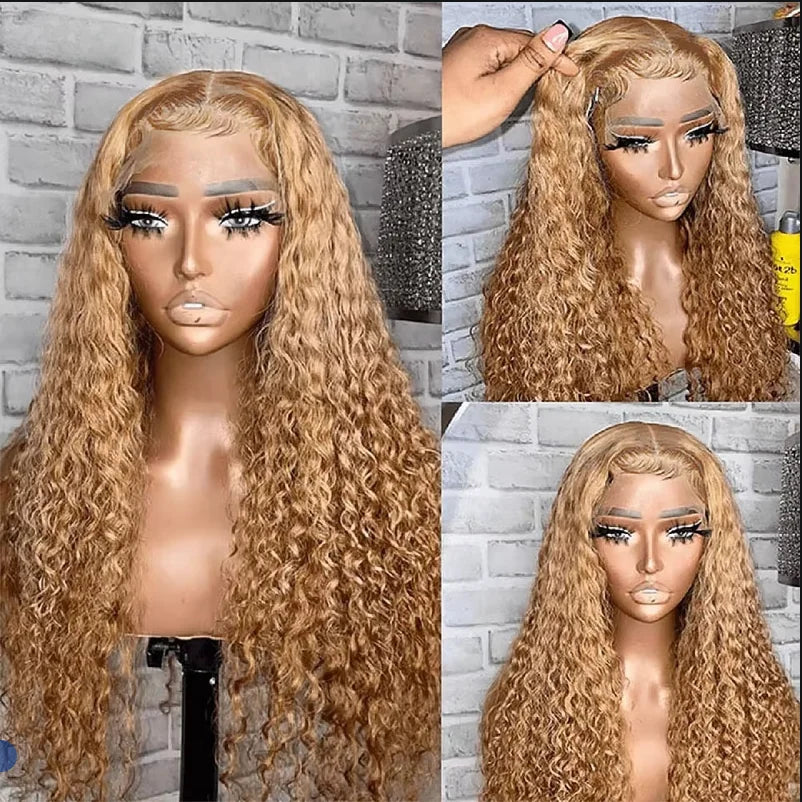 27 Honey Blonde Wig Human Hair 13x6 Hd Lace Frontal Wig Deey Wave Lace Front Wig 13x4 Honey Blonde Human Hair Wigs  250 Density