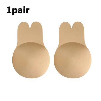 Women Breast Lifting Stickers Push Up Bras Silicone Invisible Chest Strapless Breast Rabbit Lift Up Tape Nipple Cover Bra Pads