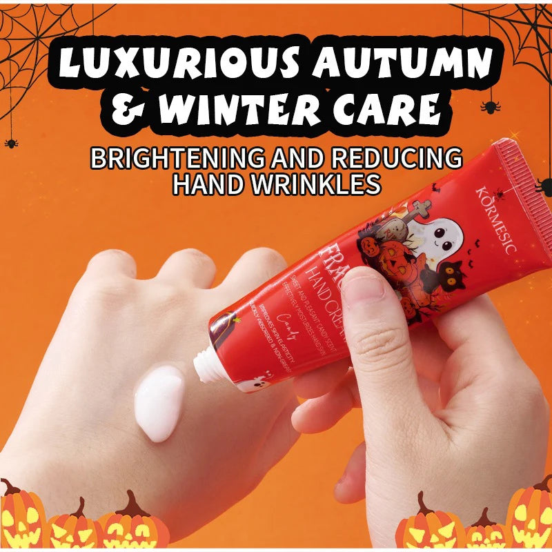 Halloween Theme Lip Balm Moisturizing And Non-sticky Lip Care Stick Fragrance nourishing Hand Cream Set Halloween Gifts