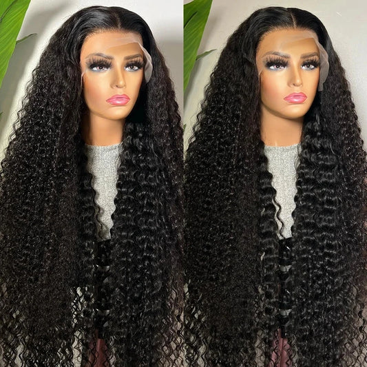 30 Inch Water Wave Curly Lace Frontal Wigs 13x6 HD Deep Wave Lace Frontal Wig 13x4 Lace Human Hair Wigs For Women On Sale
