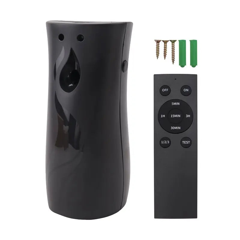 A98E-Wall Mountable Standing Aerosol Sprayer Automatic Air Freshener Dispenser With Remote Control Black