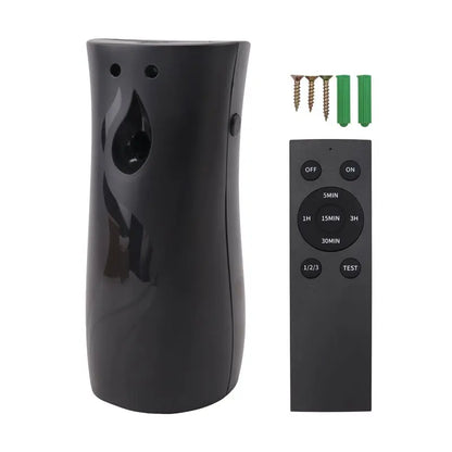 A98E-Wall Mountable Standing Aerosol Sprayer Automatic Air Freshener Dispenser With Remote Control Black