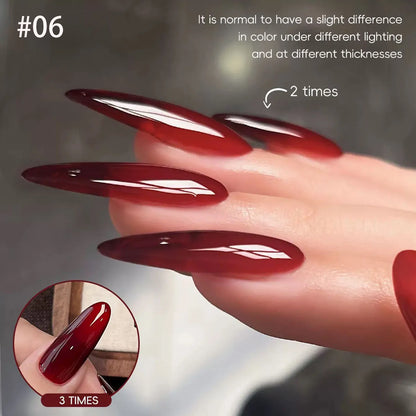 MN 12ML 1-21PCS Hot Selling Red through Half the Sky Cat Eye Nail Polish New Whitening Glass Bead Cat Eye Nail Polish Nail Art