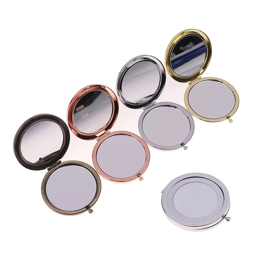 Foldable Vintage Mini Makeup Mirror Portable Hand Mirrors Double-sided Compact Mirror Pocket Cosmetic Mirror