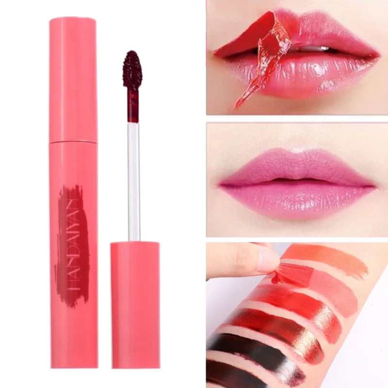 Red Peel-off Lip Gloss Natural Lip Dye Tattoo Tinted Lipstick Non-stick Cup Waterproof Matte Liquid Lipstick Makeup Cosmetics