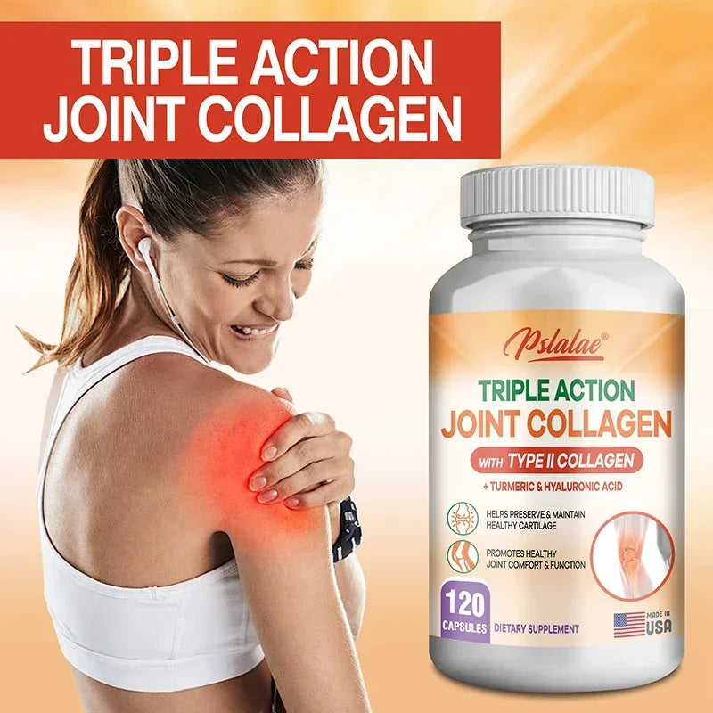 Triple Action Joint Collagen with Type II Collagen - Relieve Stress, Control Bone and Joint Inflammation, Enhance Immunity