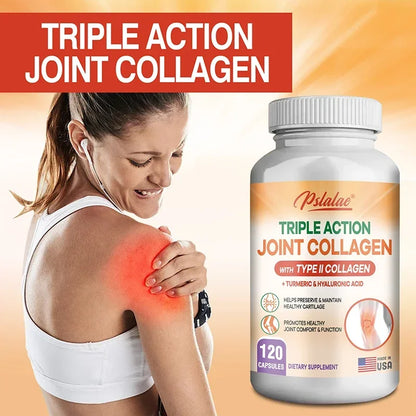 Triple Action Joint Collagen with Type II Collagen - Relieve Stress, Control Bone and Joint Inflammation, Enhance Immunity