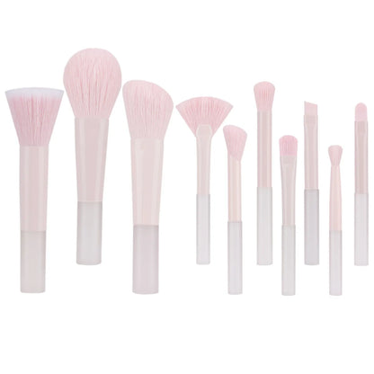 New Mini Makeup Brush Set 10PCS Eyeshadow Loose Powder Brush Travel Portable Soft Hair Makeup Tools Christmas Gift