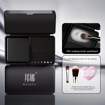Bonna Mini Washing Board Storage Box Gear for Makeup Brushes and Puffs Cleaning Soap Washing Tools