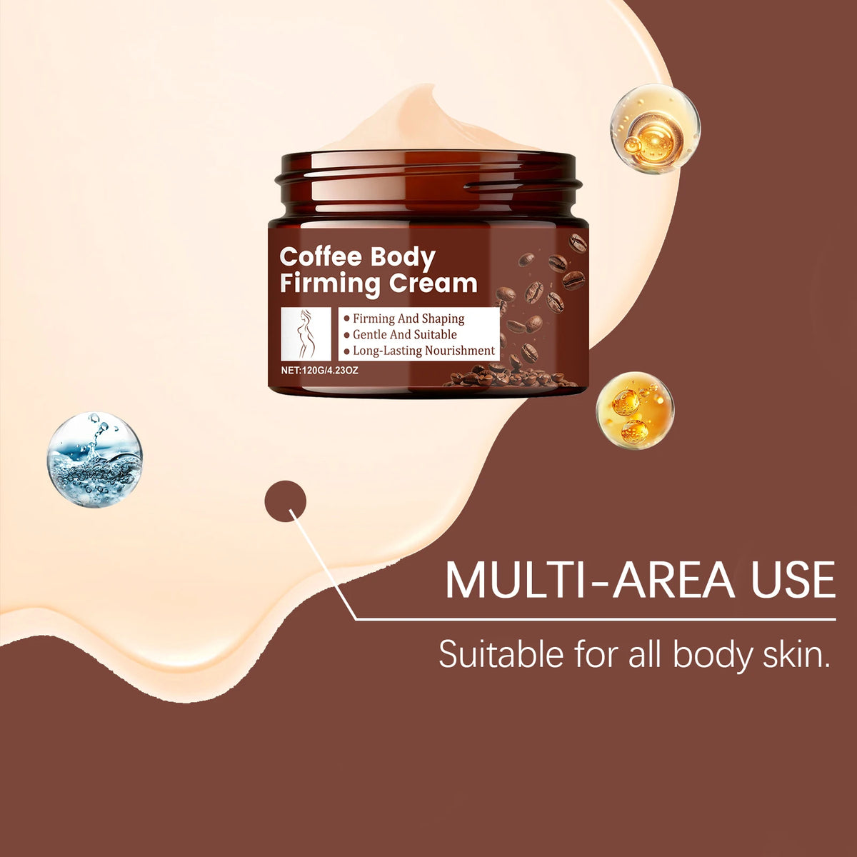 Firming Body Cream Anti Cellulite Tighten Skin Lifting Non-greasy Soften Sculpting Shaping Body Care Coffee Cream Moisturizer