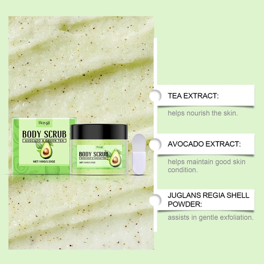 Matcha Body Scrub Gentle Exfoliating Cleansing Pores Effectively Removes Dirt Smooth Skin Nourishing Skin Scrub Nourishing Care