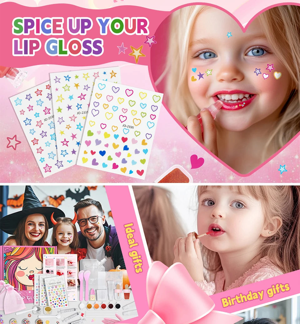 Lip Gloss Base Set for Kids Gifts Lip Gloss Making Kit Diy Lip Gloss Kit Moisturizing Nourish Lip Gloss Pack Set Cosmetics