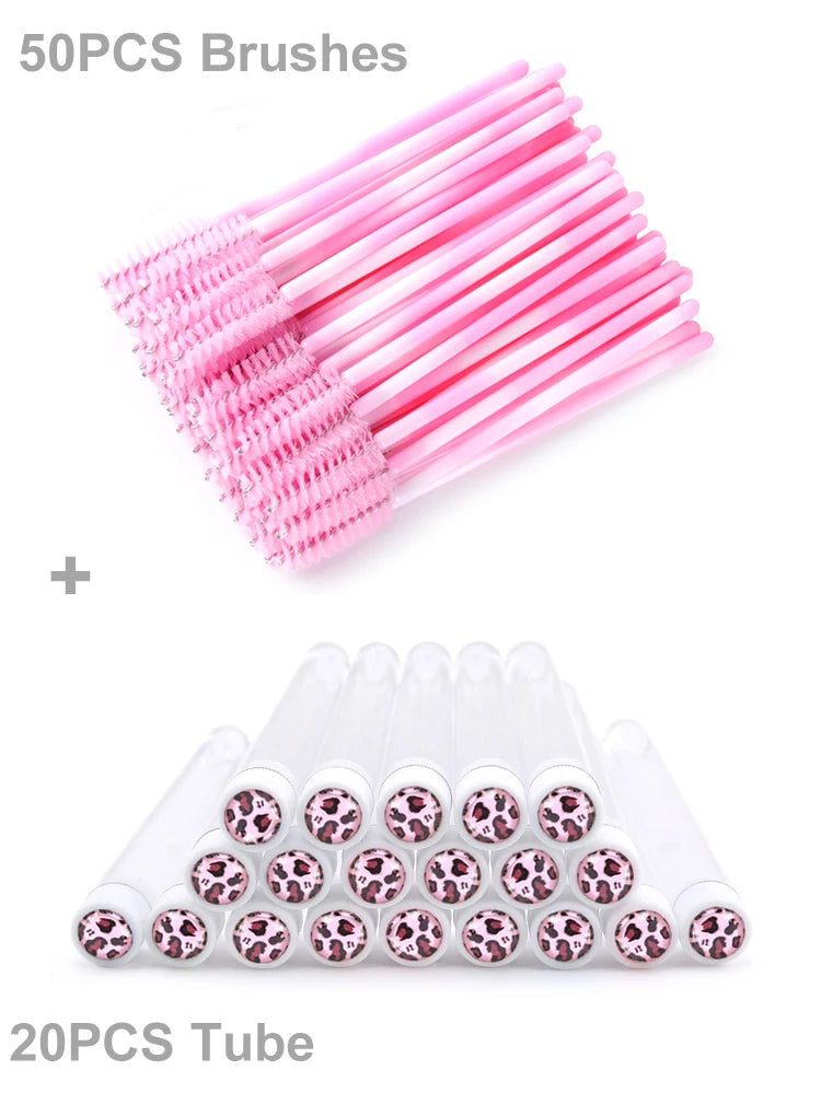 Christmas Eyelash Brush Tube Reusable Eyebrow Brushes Mascara Wand Dust-proof Cleaner Storage Cosmetics Makeup Tools