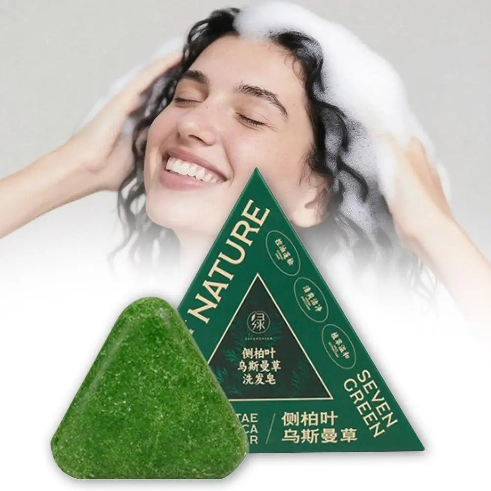 1/3/5/10PCS-120g Organic Usman Grass Herbal Solid Hair Soap Mild Formula Hair Care Multiflorum Handmade Shampoo Bar