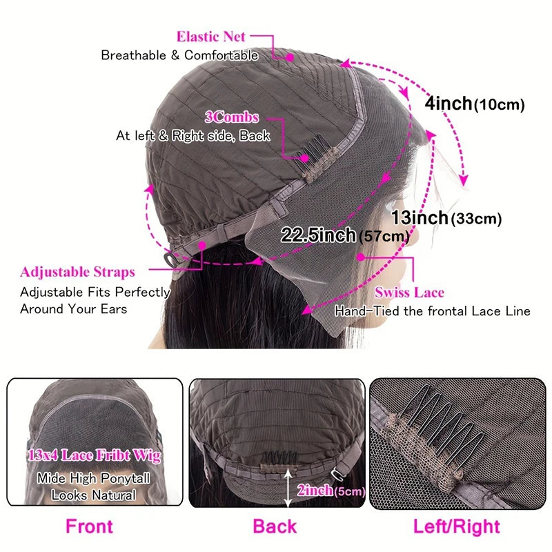 Synthetic Long Wave Wigs For Black Women Malaysian Hand woven lace Curly Human Hair Wigs With Bangs Full Machine Made Wigs