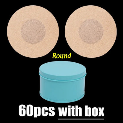 1Box Safety Nipple Cover Stickers Sexy Breast Lift Tape Patch Intimates Female Self-Adhesive Invisible Bra Chest Nipple Padding