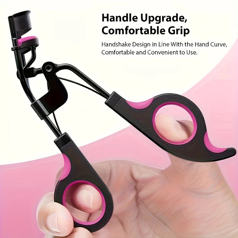 Eyelash Curler with Pads, Lash Curler with 5 Extra Replacement Pads Achieve Perfect Curls in 5 Seconds lash lift kit Curved