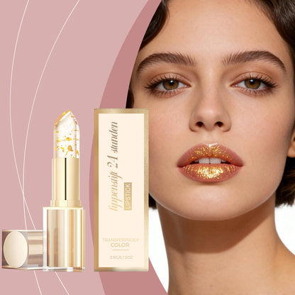 Gold Foil Color Changing Lipstick Fade Lip Line Enhance Plumpness Moisturizing Lip Perfect Daily Makeup Hyaluronic Acid Lip Balm