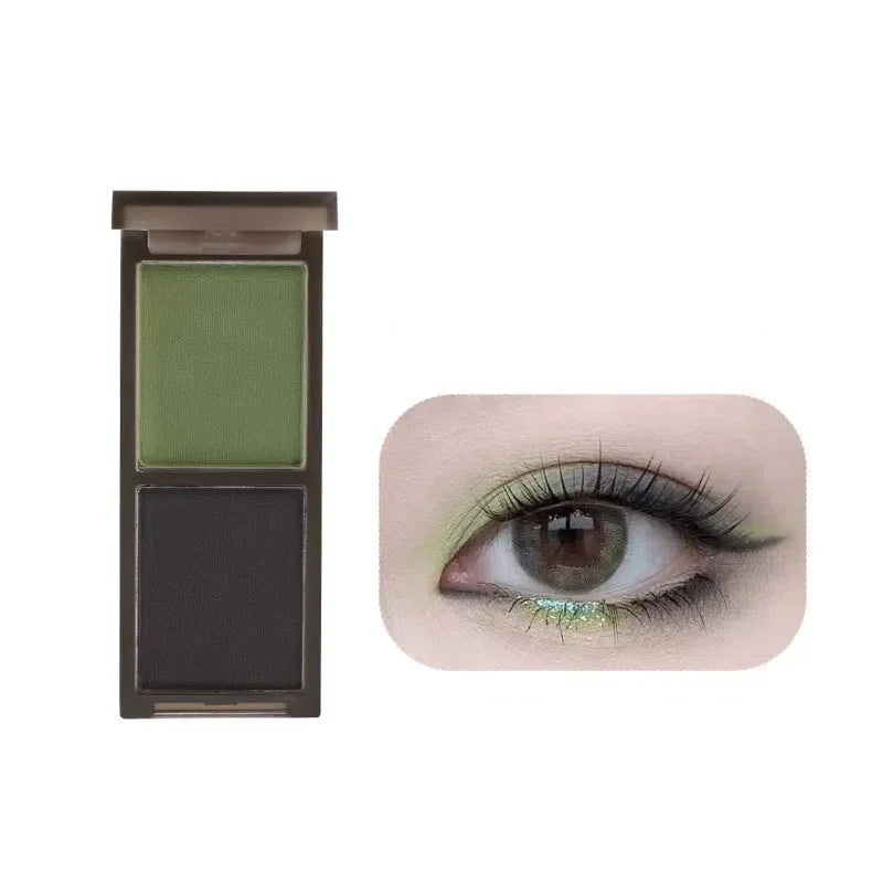 Two-color Eyeshadow Palette Lasting Easy To Color Matte Red Black Eye Shadow Fashion Korean Shiny Eyes Makeup Pigments Cosmetics