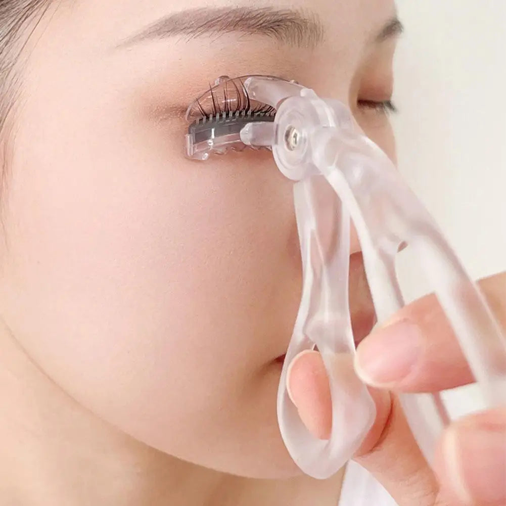 Portable Women Eyelash Curler Frameless Wide Angle Comb Lash Tool No Pinch Long Lasting Curl Hold