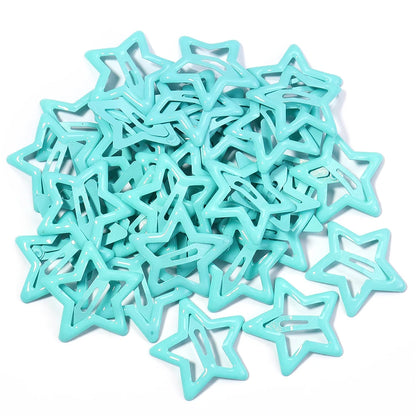 50pcs/lot Metal Colorful Star Hair Clips Dopamine BB Hair Clips For Broken Hair Clip Bangs Hair Clip Girls Y2K Style Hair Clips