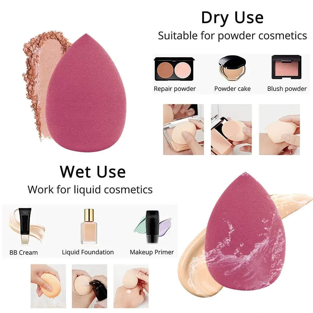 14Pcs Makeup Sponge Cosmetic Blender Beauty Egg Foundation Sponges Puff  Powder Puffs Make Up Accessories Women Makeup Tools