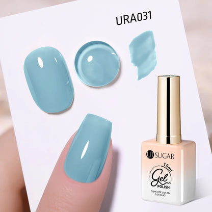 UR SUGAR 15ml Gel Nail Polish Neon Blue Red Green Pastal Nude UV/LED Soak Off No Wipe Nail Gel Polish Suitable For Summer Autumn