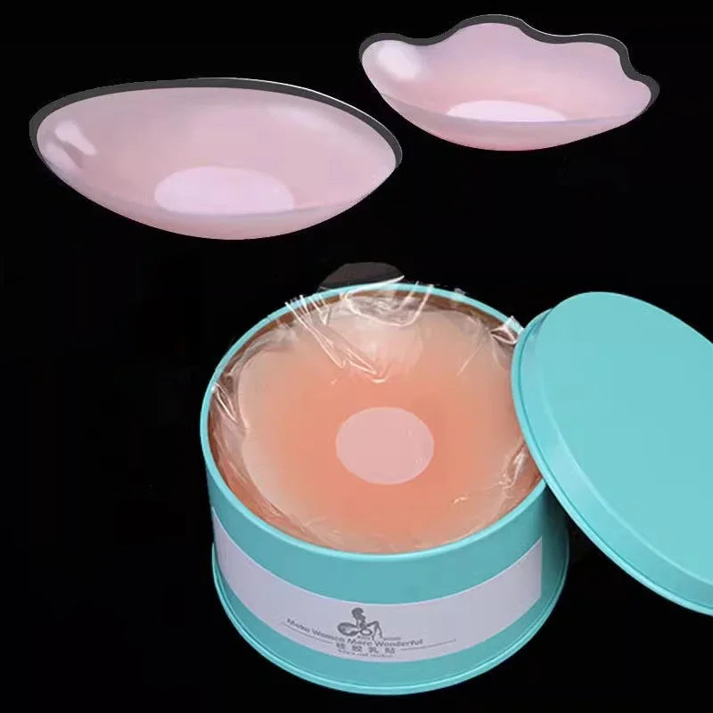 12pcs Women Invisible Nipple Cover Stickers Self-adhesive Chest Breast Petals Silicone Lift Up Paddings Reusable Patch Bra Pads