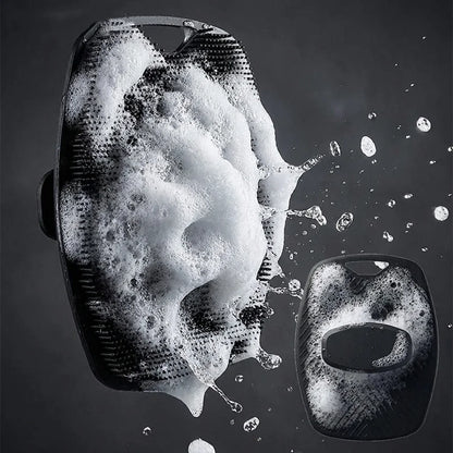 1pc Soft Silicone Exfoliating Cleansing Brush Manual Body Scrubber Gentle Massage Shower Bath Tool For Men