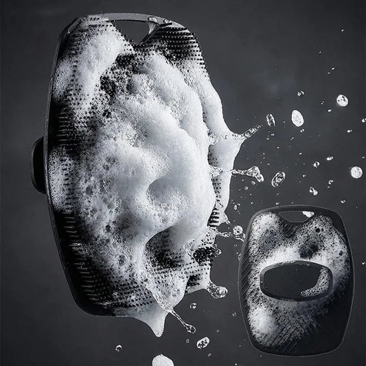 1pc Soft Silicone Exfoliating Cleansing Brush Manual Body Scrubber Gentle Massage Shower Bath Tool For Men