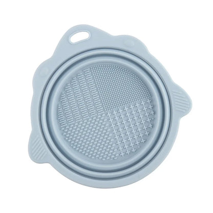 1PC Silicone Washing Bowl Makeup Brush Cleaning Box Make-up Egg Drying Tool Set Powder Puff Washer Sponge Storage Artifact