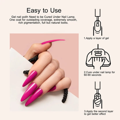 CANNI Gel Nail Polish TPO/HEMA FREE Gorgeous Christmas Red Color Winter Nails Full Coverage Soak Off UV LED Semi Permanent Gel