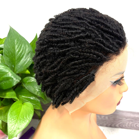 250% Short Screw Curly Wig Twist Dreadlock Human Hair Wigs 13x4 Transparent Lace Frontal Colored Afro Kinky Curly Wig For Women