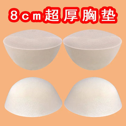 8CM Thicken Push Up Bra Pads Removable Breast Enhancer Inserts for Bikini Swimsuit Lingerie Chest Lift Padded Inserts Accessorie