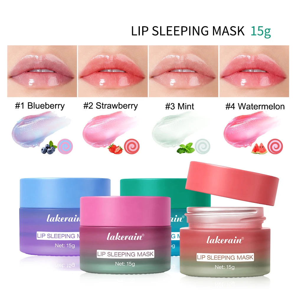 Blueberry Lip Sleeping Mask Overnight Dual Color Hydration For Dry Cracked Skin Reduces Fine Lines Moisturizing Nourish Lip Care