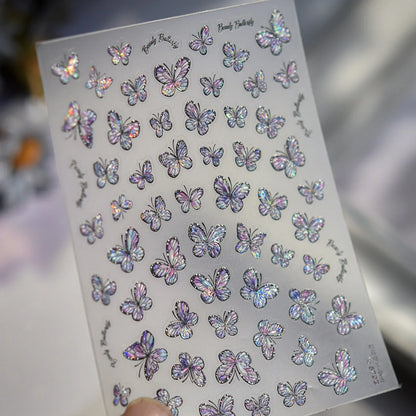 Cute Winter Cartoon Christmas Tree 5D Nail Sticker Snowman Rabbit Bow Pearl Wreath Cake Snowflake Star Self‑Adhesive Nail Decal