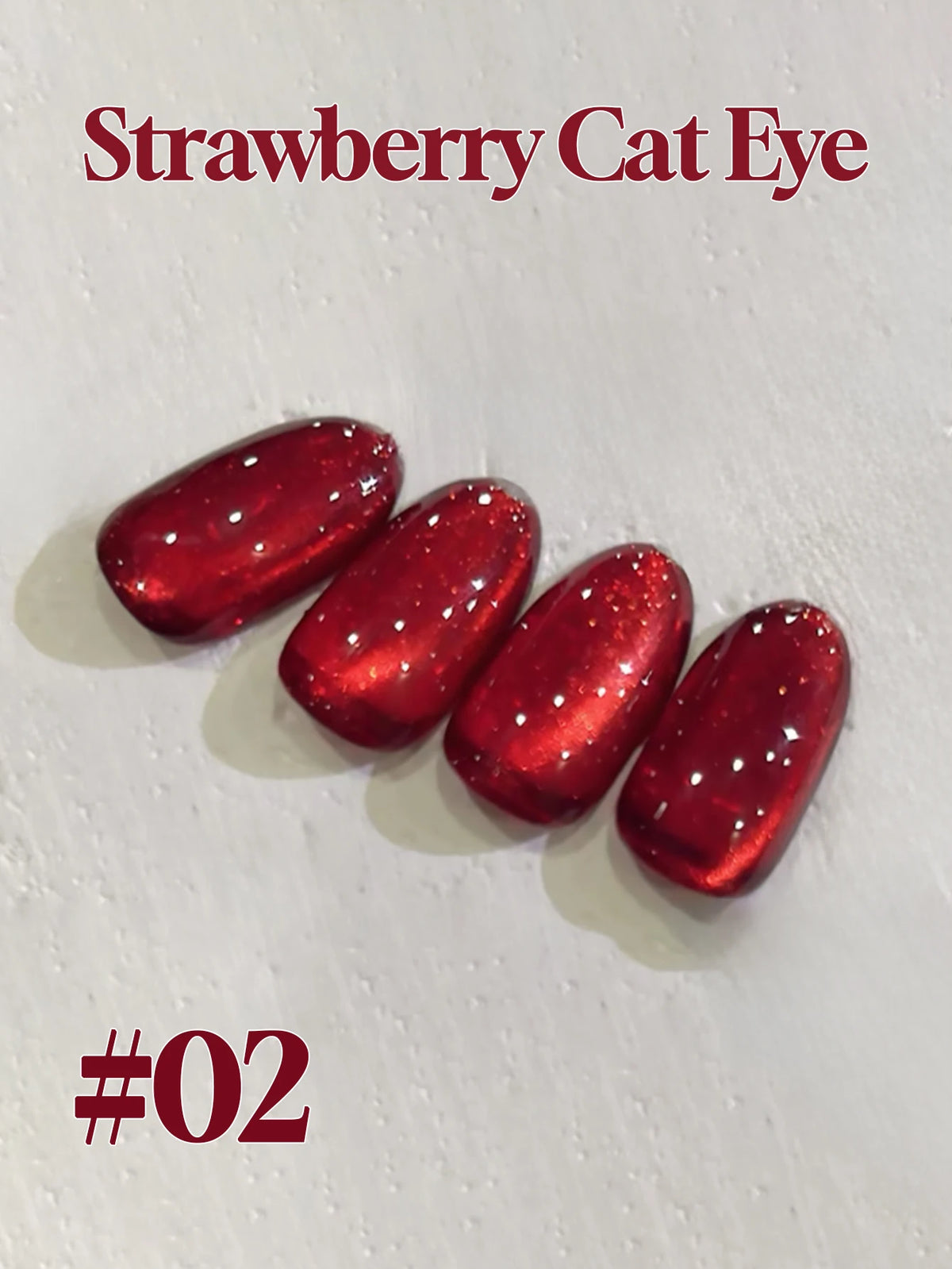 1-12pcs PSK New Whitening Strawberry Cat Eye Gel Nail Polish 2026 Super Glitter Whitening Red Glass Bead Nail Art Pink Nails