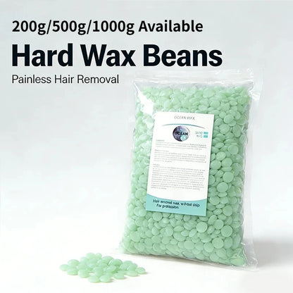 200g/500g/1000g Brazilian Hard Wax Beans kit, Professional Hair Removal for Legs Face Body, Salon & Home Use Depilatory Wax
