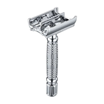 Butterfly Double Edge Safety Razor Shaver Beard Barber Wet Shaving Twist Open for Men Women with Blade