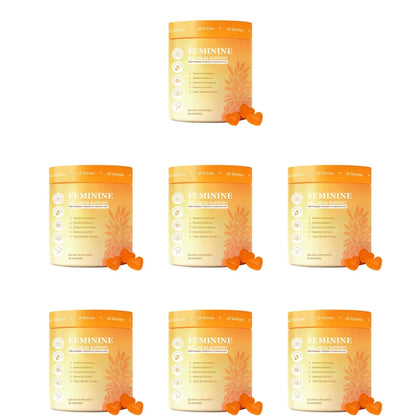 Women's Feminine Wellness Support Gummies with Vitamin B6, Zinc, Inulin & Hyaluronic Acid, for Digestive Balance, 30 Gummies