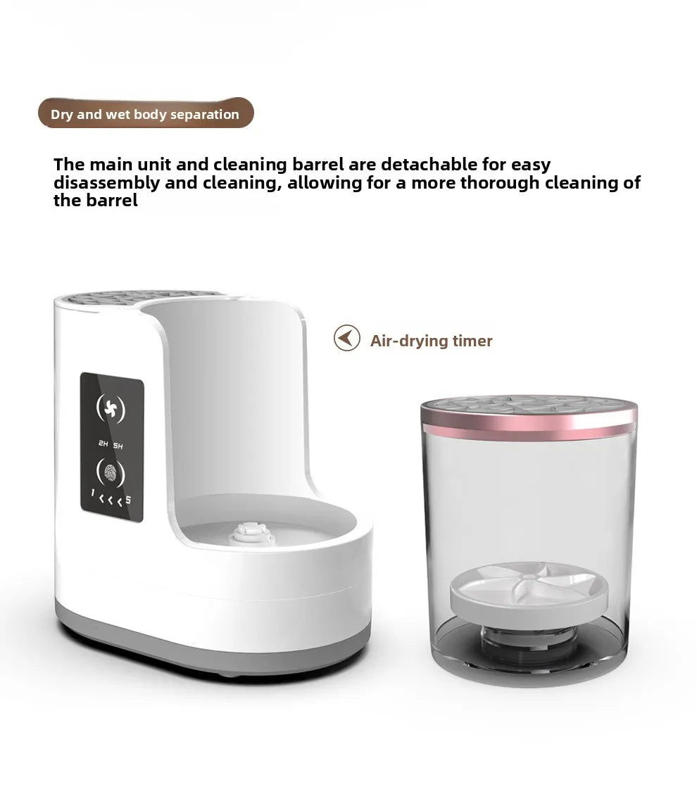 Automatic Rotating Makeup Brush Cleaner Machine Fast Drying Electric  Rubber Collar Cosmetic Clean Tools