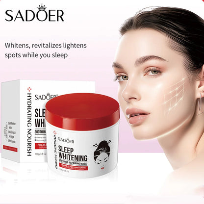 Kojic Acid Sleep Whitening and Moisturizing Facial Mask, Skin Care Cream Before Sleep, Smooth, Firm and Delicate Skin
