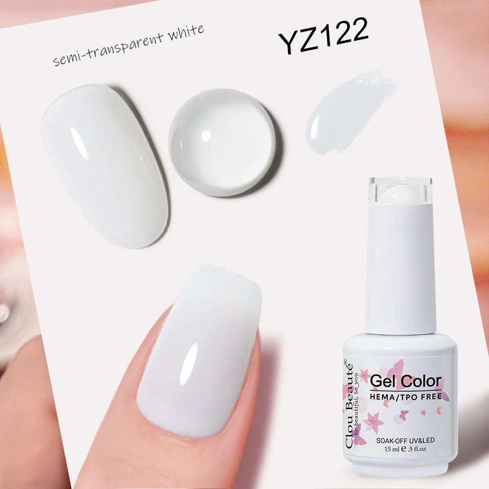 Clou Beaute 15ml Nail Gel Polish Vernis Semi Permanent UV Soak off Varnish Tpo Free Nail Polish Nail Art Gel Lacquer