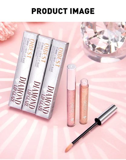 Diamond Glitter Liquid Lipstick Waterproof Long Lasting Pearl Shiny Lip Gloss Metal Charming Lip Glaze Tint Makeup For Women