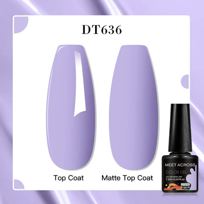 MEET ACROSS 8 Colors Mirror Gel Nail Polish Long-lasting Quick-drying Metallic Gold Silver Red Semi Permanent Varnish Nail Art