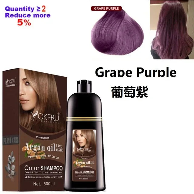 Mokeru Organic Natural Fast color Hair Dye Only 5 Minutes Noni Plant Essence Black Hair Color Shampoo For Cover Gray White Hair
