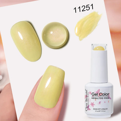 Clou Beaute 15ml Nail Gel Polish Vernis Semi Permanent UV Soak off Varnish Tpo Free Nail Polish Nail Art Gel Lacquer