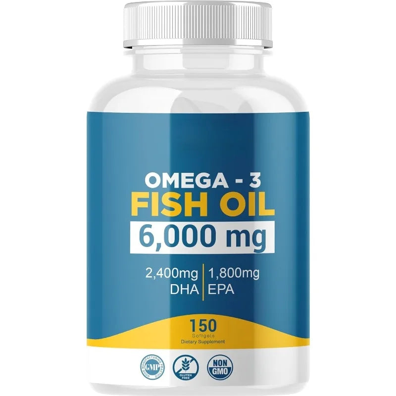 Omega 3 Fish Oil Softgels High Potency EPA DHA Daily Supplement for Adults Supports Joint Immune Health 150 Softgels Non GMO
