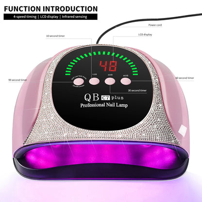 Manicure UV LED Nail Drying For Nails 57LEDS Gel Polish Curing UV Lamp With Diamond Design Professional Nail Dry Equipment